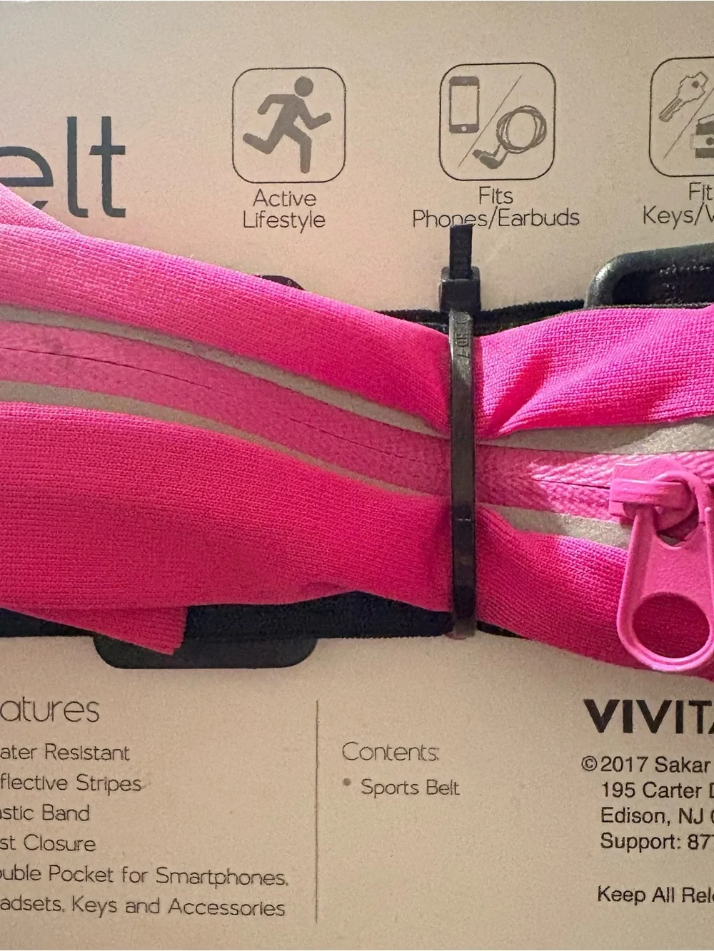 NEW Vivitar- Pink Sport Belt - Athletic Phone Waist Pack